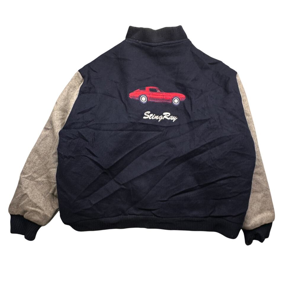 Vintage Sportsmaster Wool Varsity Bomber Sting Ray Jacket Mens XL Snap Button